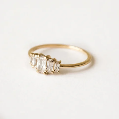 Baguette Cluster Ring