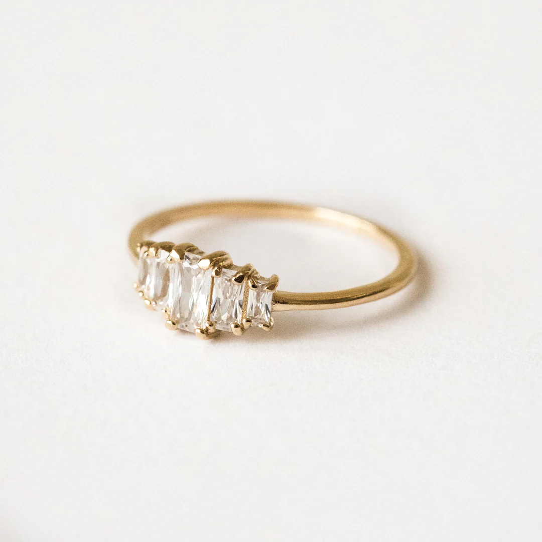 Baguette Cluster Ring
