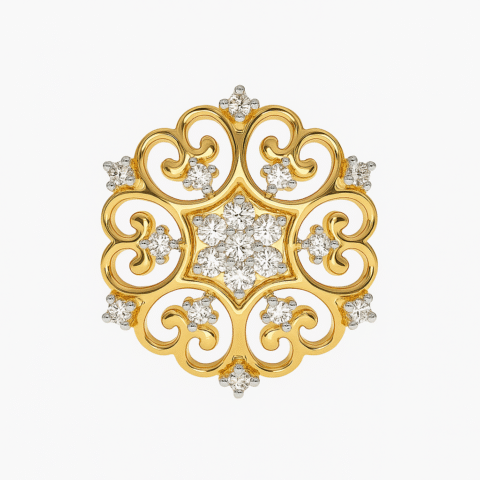 Floral Sparkle Earrings 925 Silver