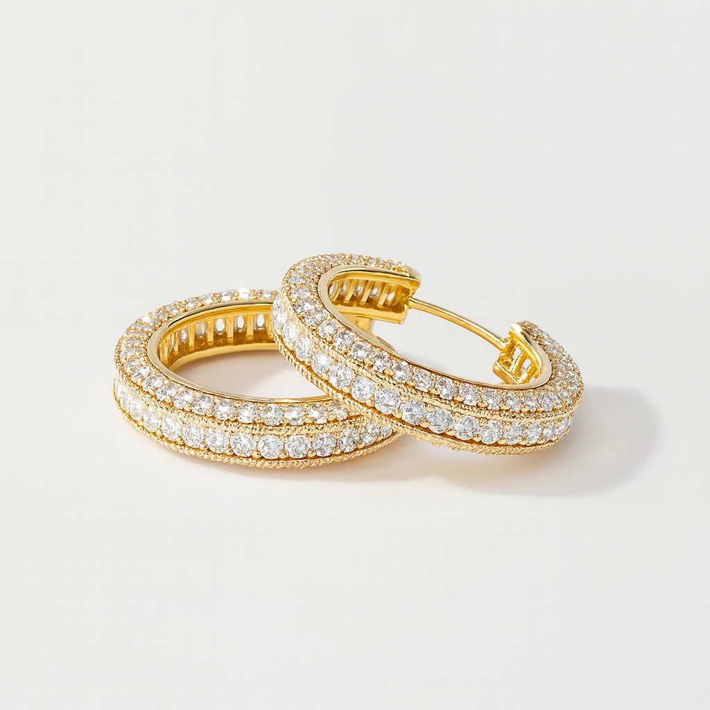 Korean Hoop Earrings – 925 Silver | Gold Plated Women’s Jewellery