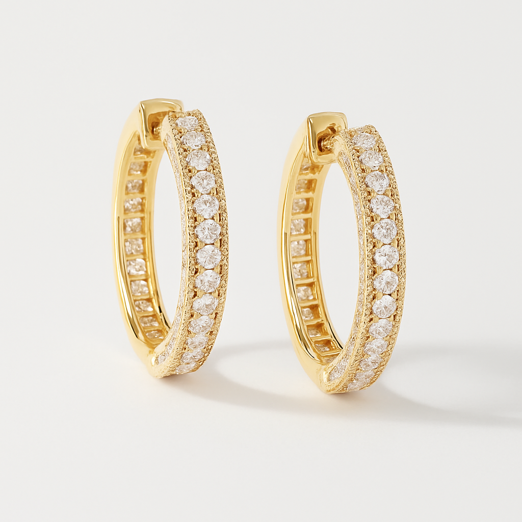 Korean Hoop Earrings – 925 Silver | Gold Plated Women’s Jewellery - Image 2