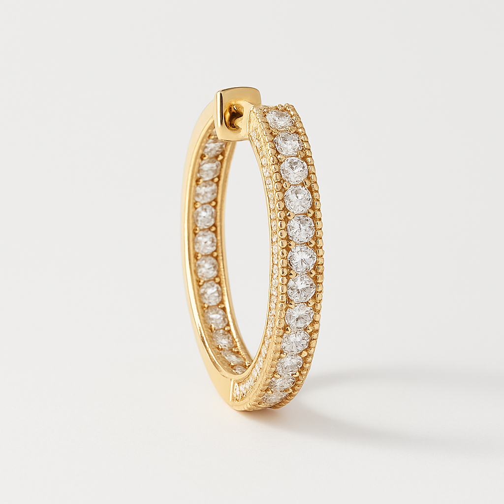 Korean Hoop Earrings – 925 Silver | Gold Plated Women’s Jewellery - Image 3