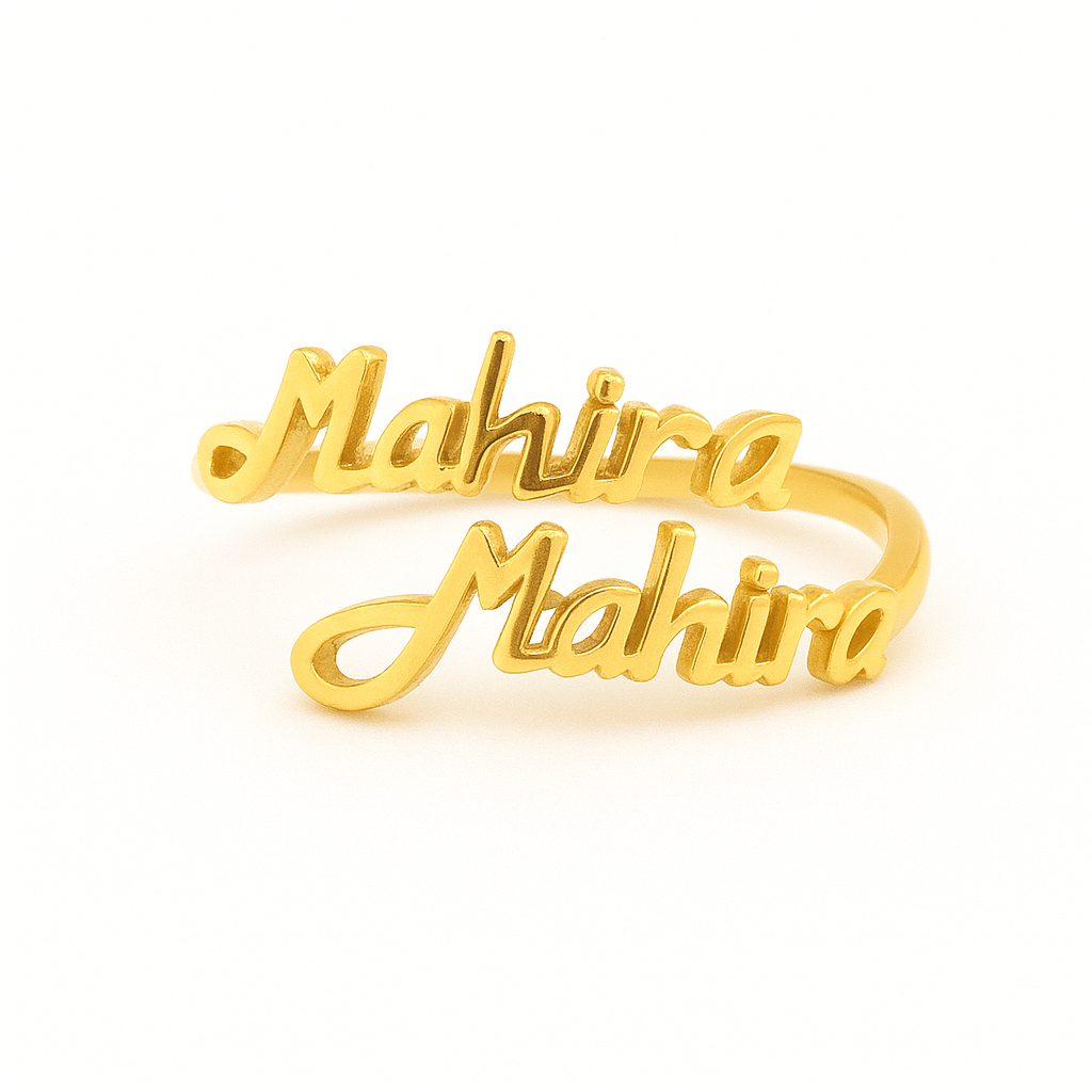 Custom Name Ring – 925 Silver | Gold Plated Personalized Jewellery