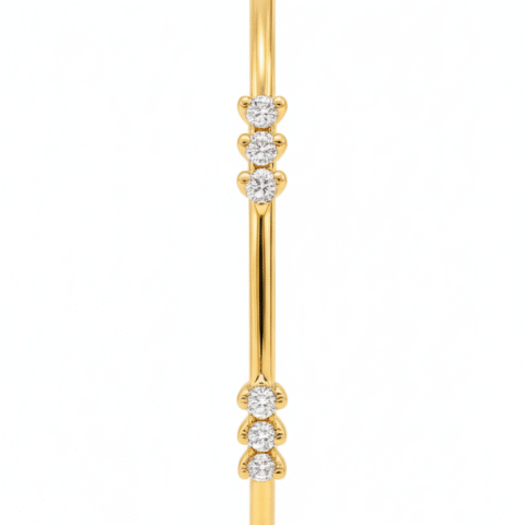 925 Silver Sleek Diamond Bangle – Minimalist Bracelet for Women