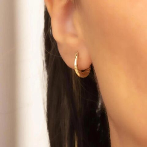 Gold Mini Mussel Earring SINGLE
