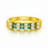 Emerald Radiance 925 Diamond Band Ring